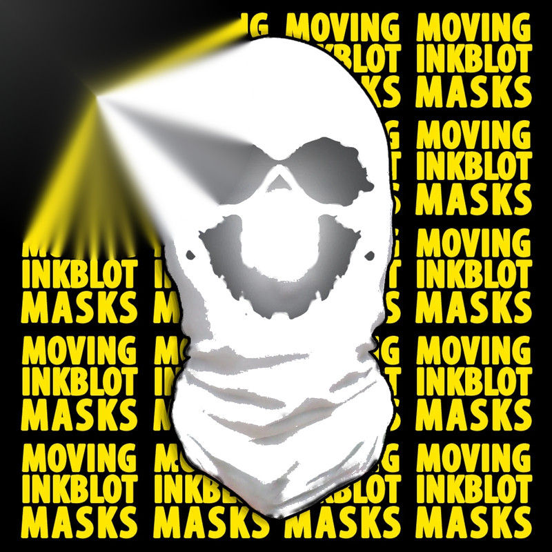 Kids - Size Small Rorschach Moving Inkblot Masks (Halloween)