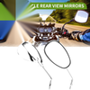 M8 Motorcycle M8 Rear View Mirrors Oval Shape Handlebar Chrome Silver Tone