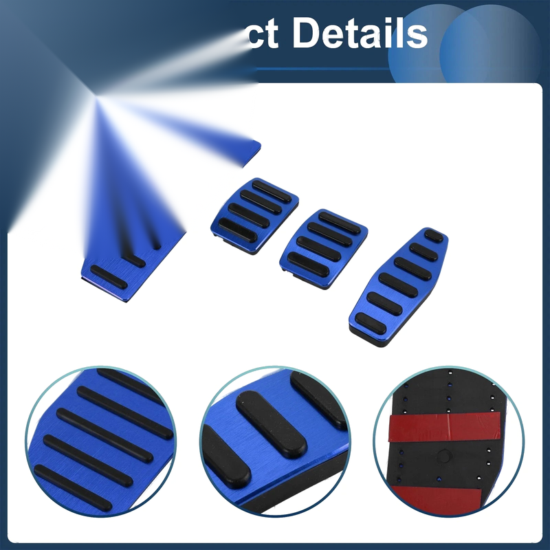 Suzuki Jimny (2018-2022) Blue 4 Pcs Manual Foot Accelerator Pedal Covers