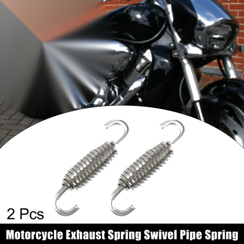 Motorcycle 2 x Universal Exhaust Pipe Spring 55mm 2.17"