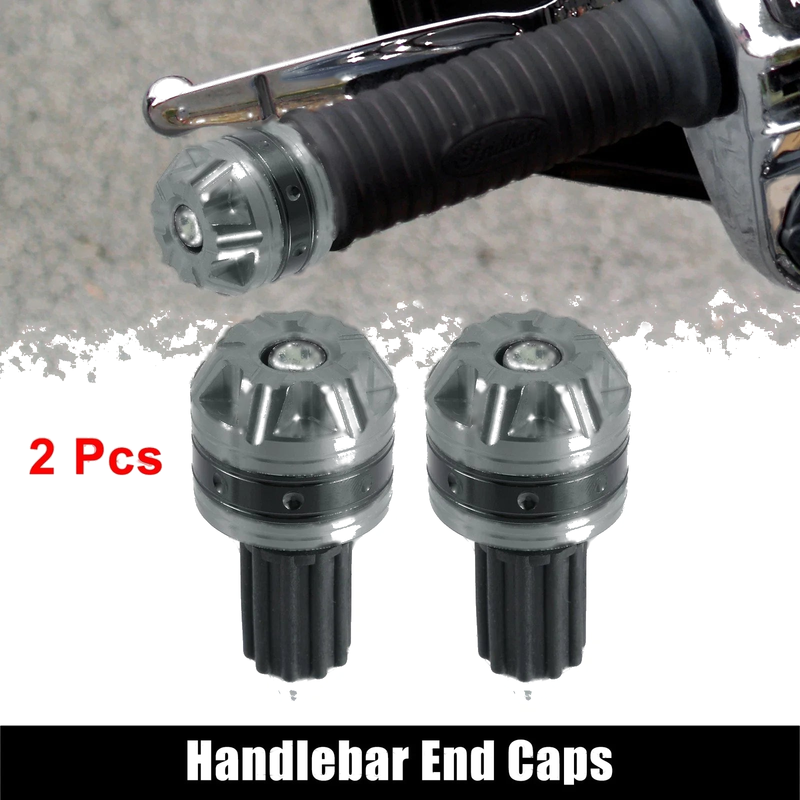Motorcycle Pair 18mm Handlebar End Plug Bar Ends Aluminum Alloy Titanium