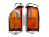 Nissan Navara D21 Pickup Chrome Corner Light Signal Indicators (1986-1989)