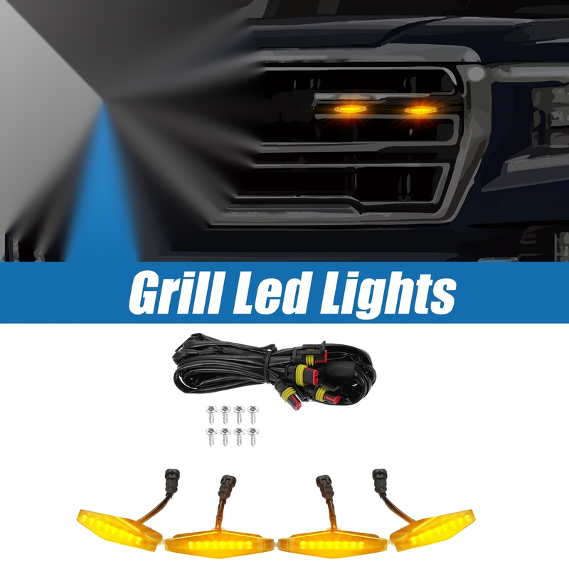 Toyota 4Runner TRD Pro (2014-2023) Amber LED Front Grille Lights