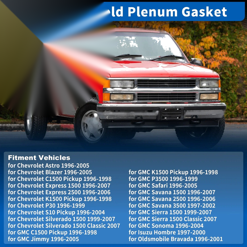 Chevrolet Astro C1500 Pickup for GMC Safari Intake Manifold Plenum Gasket