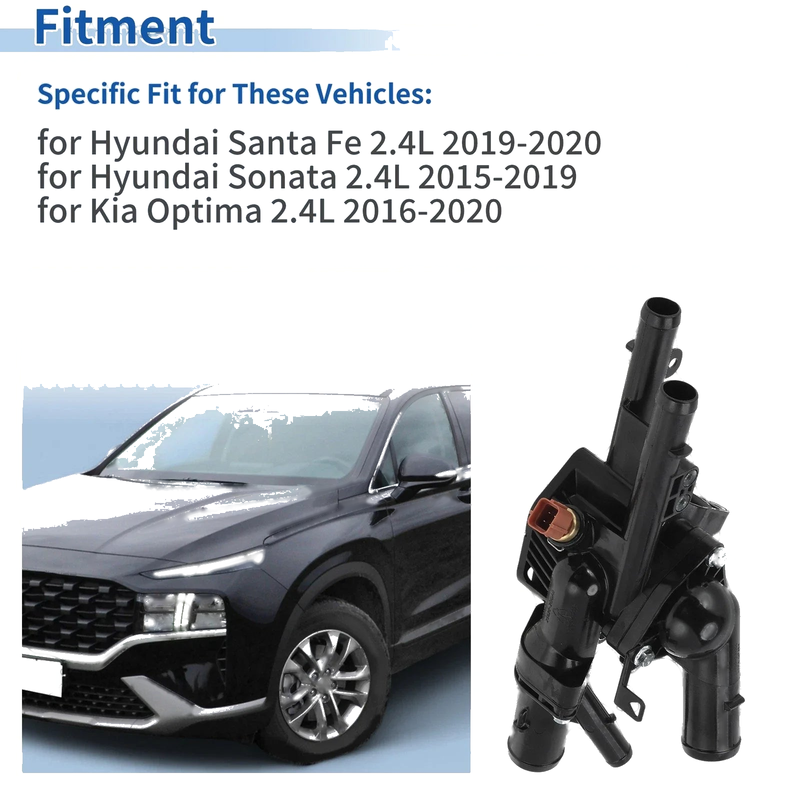 Hyundai Santa Fe, Sonata Coolant Thermostat Housing Assembly (2015-2020)