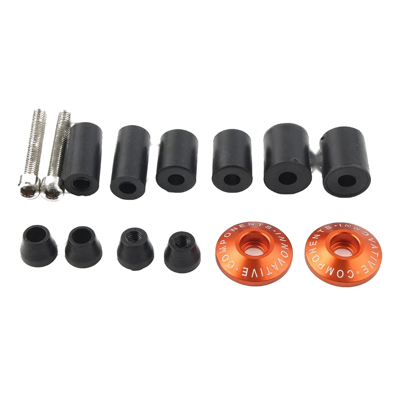 Dirt Bike Motor - Orange Handle Bar End Weights 7/8"