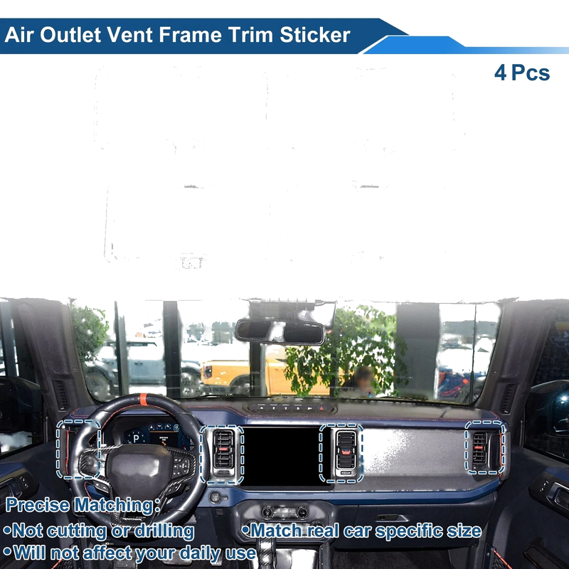 Ford Bronco Air Condition Outlet Vent Trim Cover Frame 4 x (2021-2024)