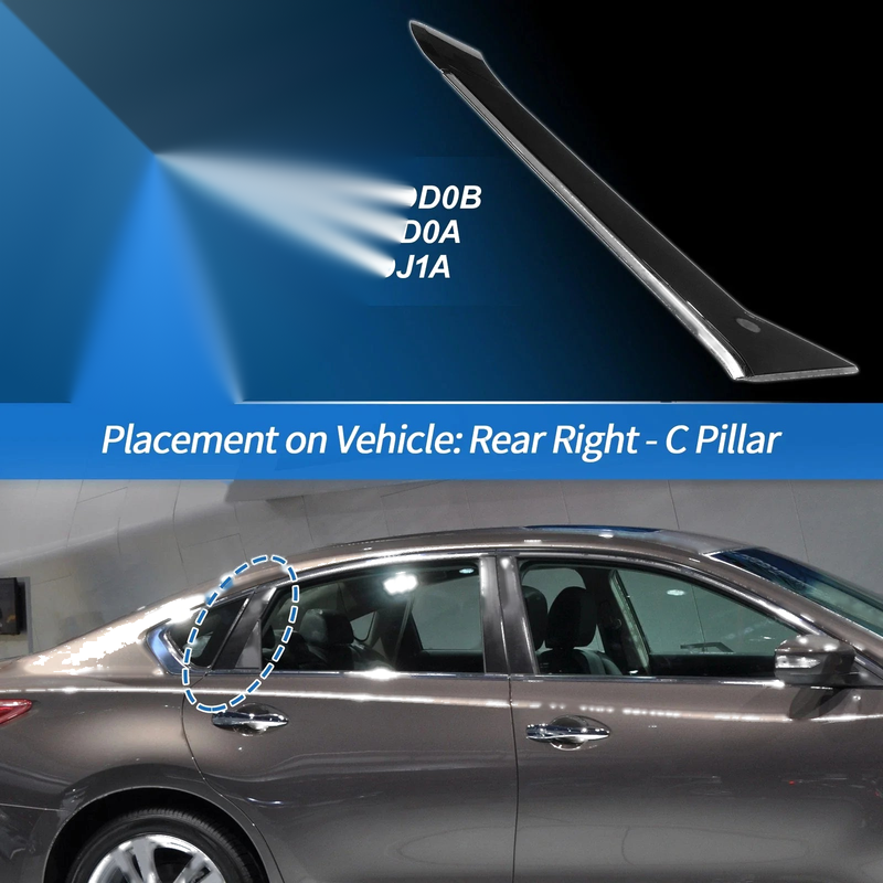 Nissan Maxima Rear Right C Pillar Window Cover Trim (2016-2018)