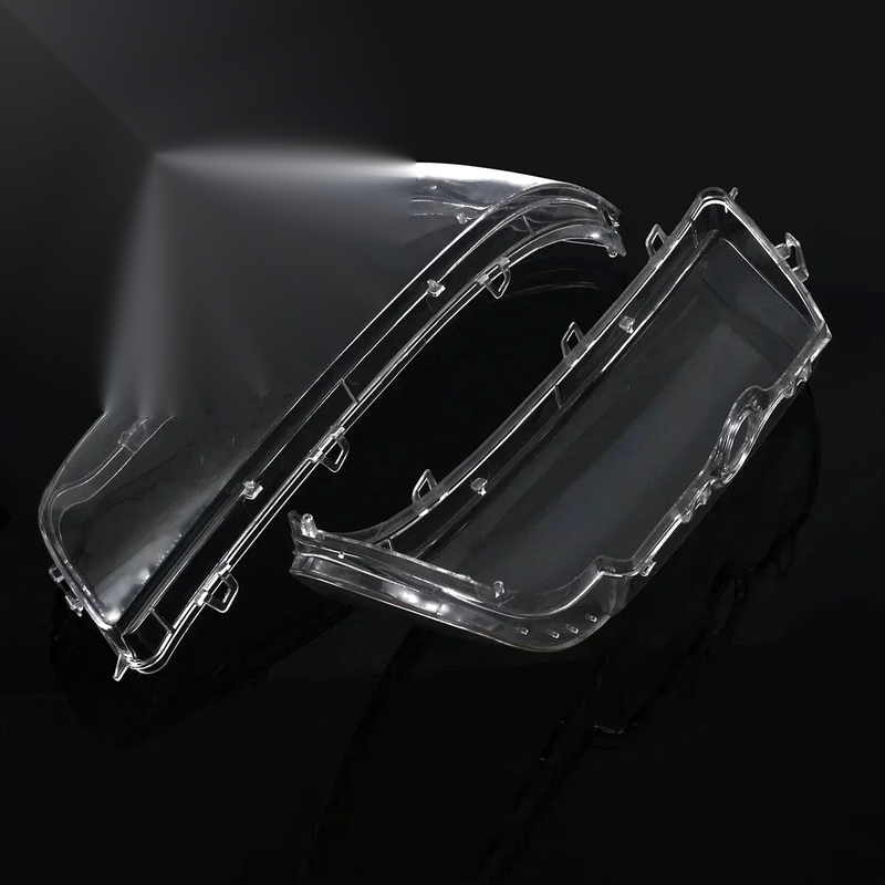 1996-2003 BMW E39 528i 540i 525d Clear Headlight Lens Covers (2x)