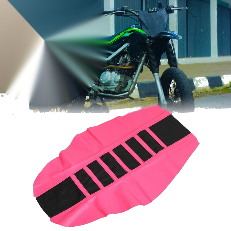 Motorcycle Pit Dirt Bike Seat Cover Seat Cushion Faux Leather Pink Black