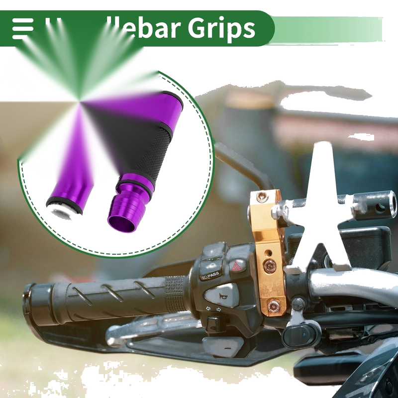 Motorcycle 7/8" 22mm Hand Grips Cover Purple