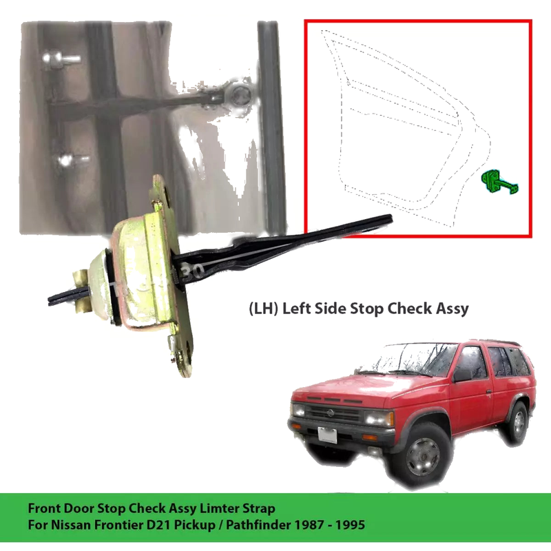 Nissan Pathfinder Left Front Door Stop Check Limiter Strap (1987-1995)