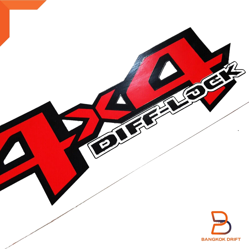 Mitsubishi Triton Ute Diff Lock 4x4 Side Cabin Rear Bed Sticker Decal (2009-2023)