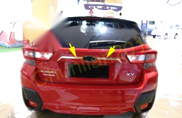 Subaru XV 2 x Chrome ABS Rear Trunk Lid Cover Trim (2018-2021)