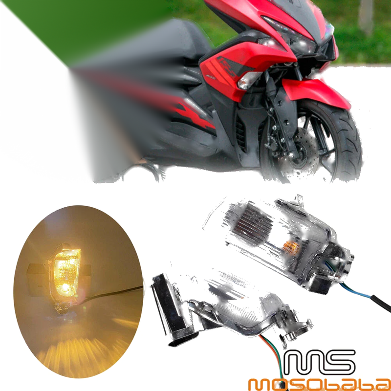 Yamaha NVX155 Aerox155 Turn Signal Amber Light Indicator Lamps (15-19)