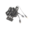 USB Type-C AUX RCA Audio Input Socket Panel Extension Cable Adapter Black