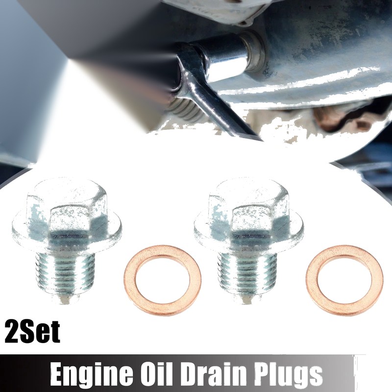 Toyota 2 x Set M12x1.25 Car Oil Drain Plug with Washer