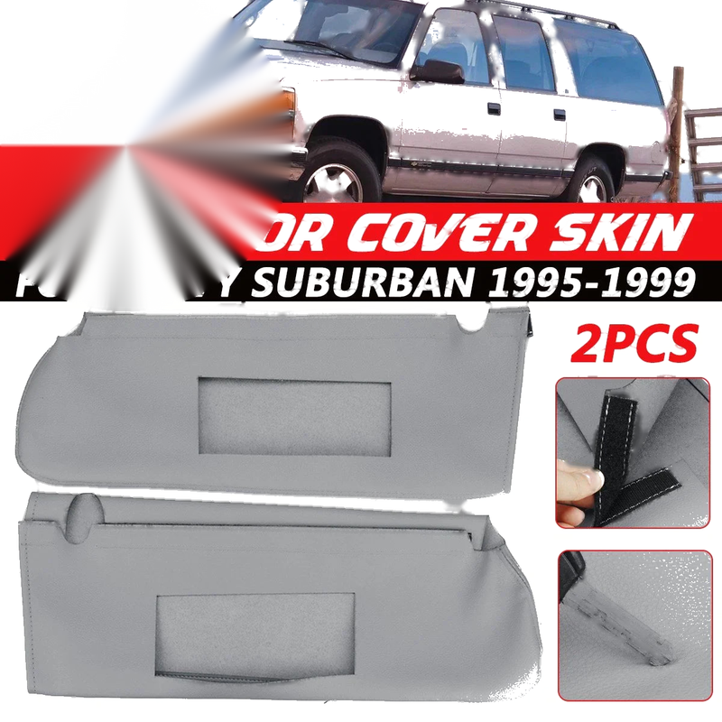 Chevy Tahoe Suburban Yukon Sun Visor Replacement Cover Leather (1995–1999)