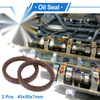 Oil Seal 45x55x7mm FKM Brown 2 x Pcs