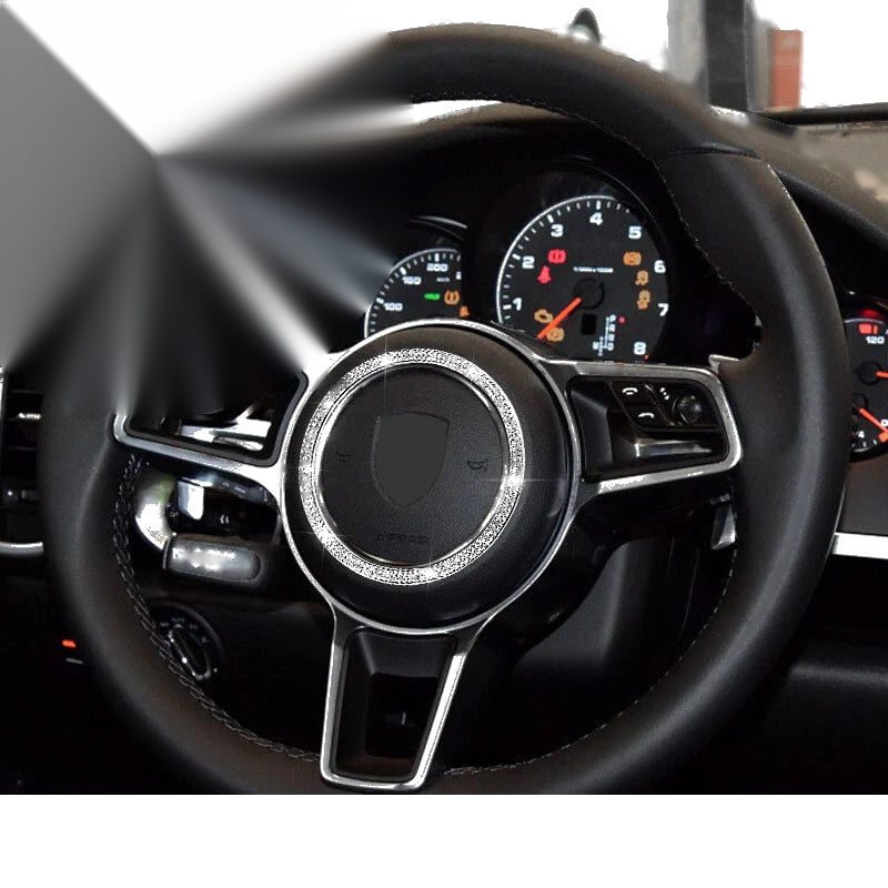 Porsche Macan 2015-2020 Crystal Steering Wheel Center Circle Cover Ring Fit