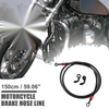 Motorcycle 90 Degree Brake Hose Braided Line Clutch Tube 150cm Black