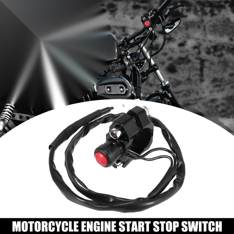Make Model Engine Start Stop Switch Button with Mounting Backplate Red