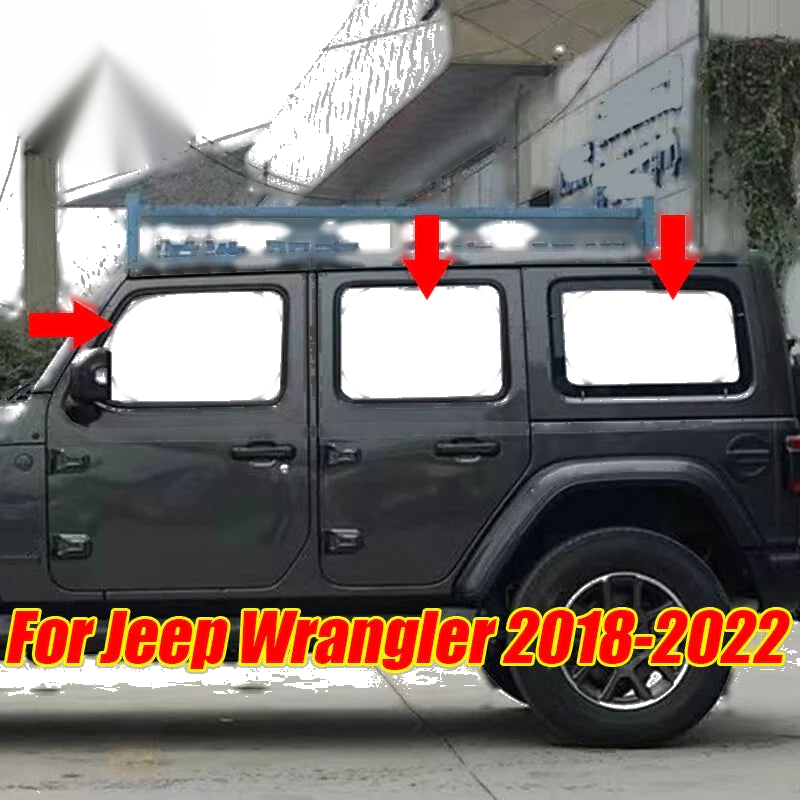 Jeep Wrangler Side Seat Window Privacy Sunshade Cover 6Pcs (2018–2022)
