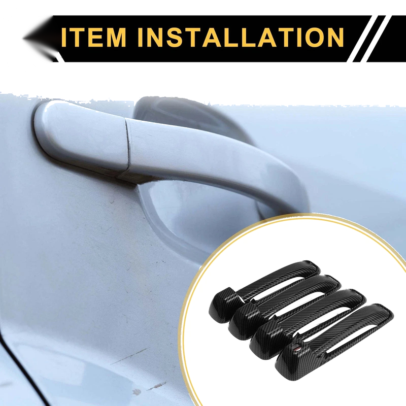Ram 1500 Carbon Fiber Pattern 4 x Outside Door Handle Cover (2009-2018)