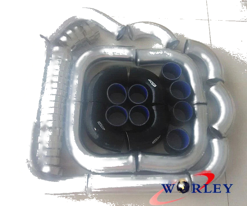 Car Model 600x300x76mm Front Mount Intercooler + 3" Piping + Black Hoses