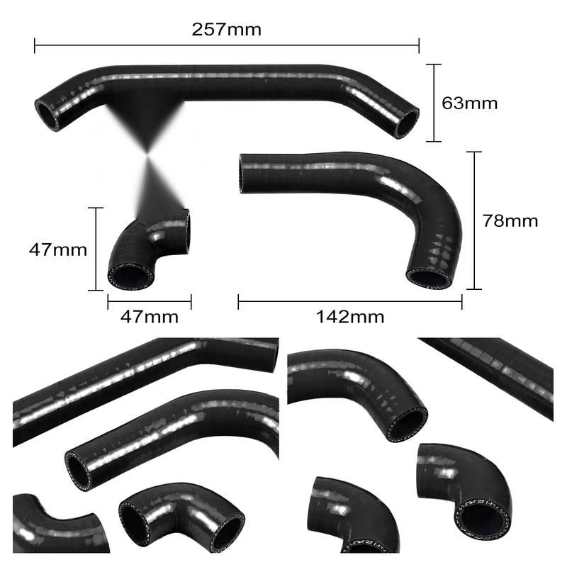 KTM 250 300 XC SX Silicone Radiator Hose Kit (2023-2024)