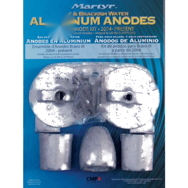 Mercury Bravo Gen 3 Anode Alloy Kit (2004+)