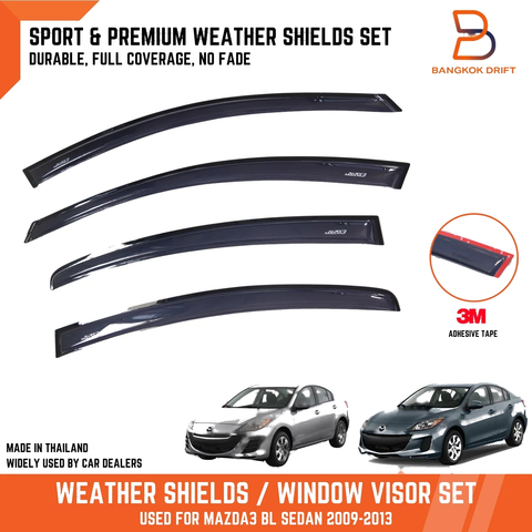 Mazda 3 Sedan Weather Shield Window Visor Guard (2009-2013)