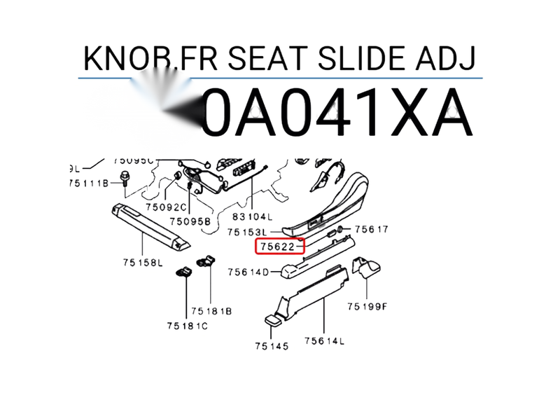 Outlander GG3W Front Seat Slide Adjuster Knob (2013-2021)