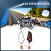 Motorcycle Black Orange Plastic M8/M10 / Rear View Mirrors /