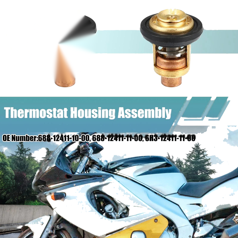 Yamaha 2 x Car Engine Coolant Thermostat Housing Assembly
