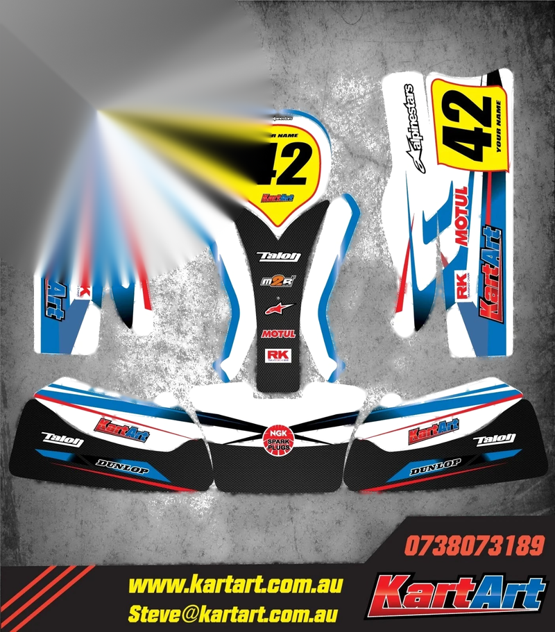 CRG Junior Kart - STORM STYLE Graphics KART ART Sticker Kit
