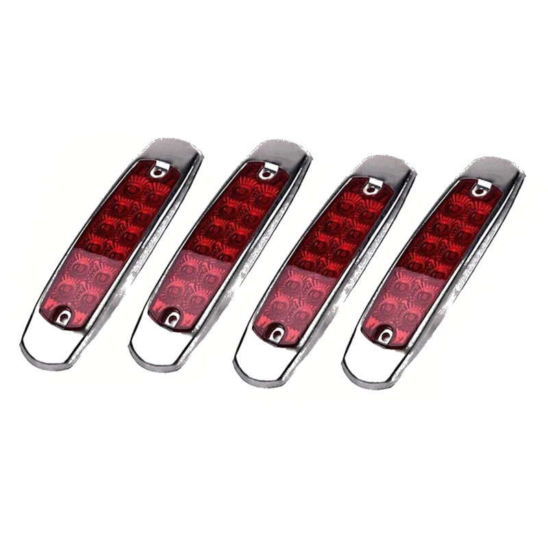 Truck Trailer 1 Red LED Sealed Side Marker Clearance Lights (12V)