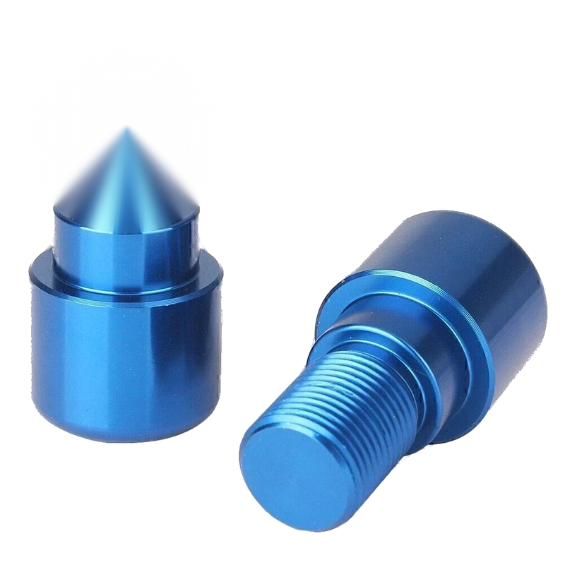 Motorcycle Dirt Bike 18mm Blue Handlebar Grips & End Cap Plugs