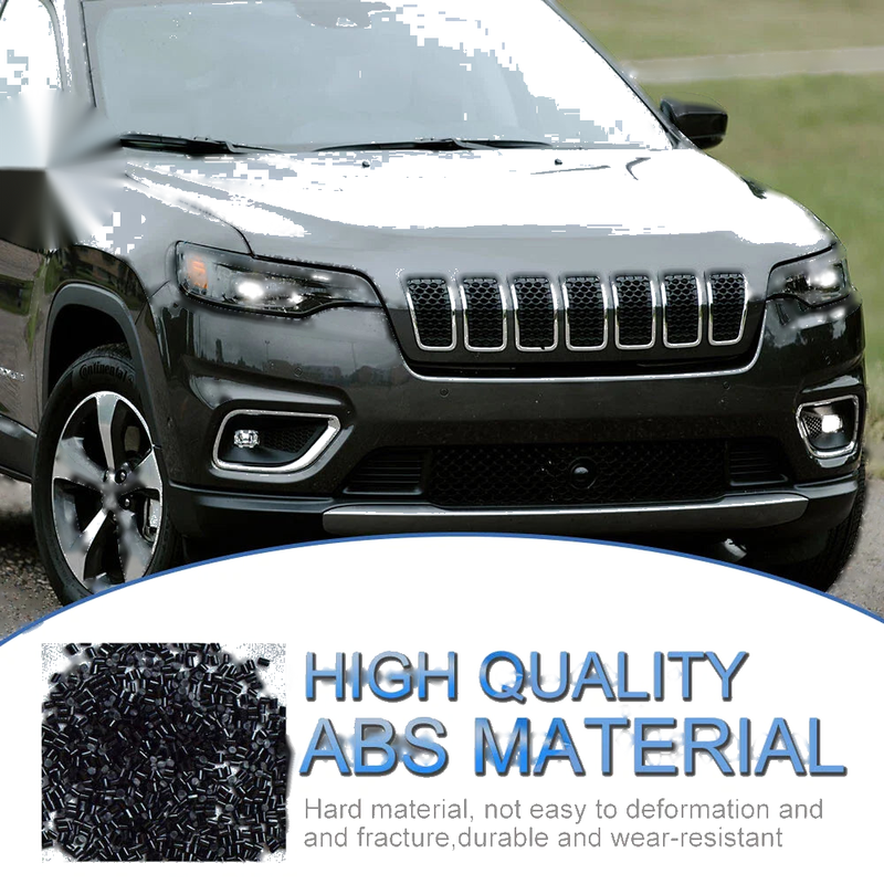 Jeep Cherokee Chrome Mesh Honeycomb Front Grille Inserts (2019-2022)