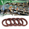 Oil Seal 28x35x5mm Brown 5 Pcs Seal Ring Rotary Shaft Seal FKM Rubber