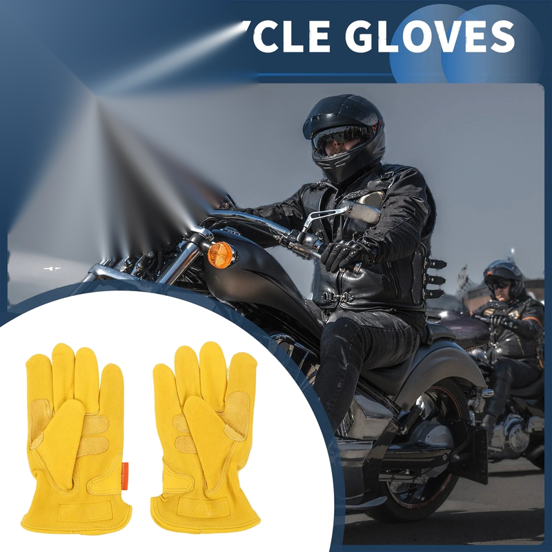 Motorcycle Gloves / L / Sheep Leather Cycling Riding Gloves
