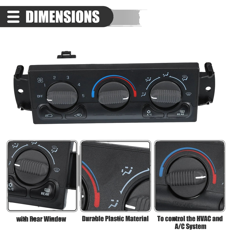 Chevrolet Silverado 1500 HVAC A/C Heater Climate Control Panel (1999-2002)