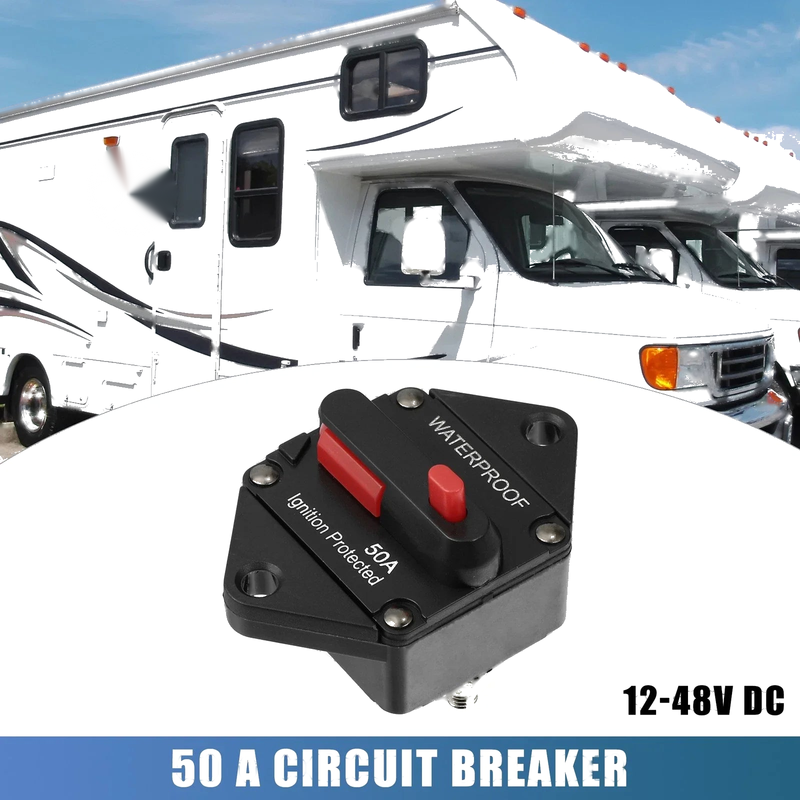 Automotive RV Marine Waterproof 50A / 12V-48VDC / Circuit Breaker