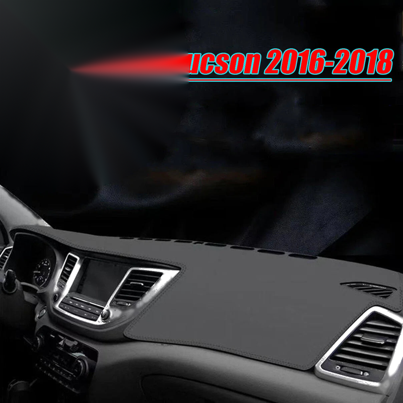 Hyundai Tucson Car Leather Dashboard Dash Cover Protector Mat (2016–2018)