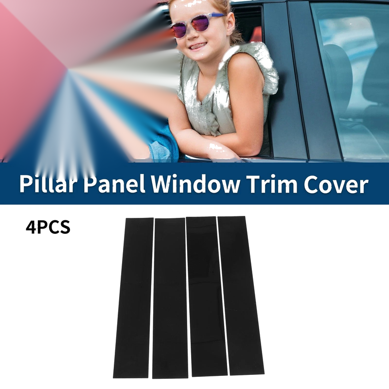 Lincoln Mark LT, Ford F-150 4pcs Black Car Pillar Window Trim (06-14)