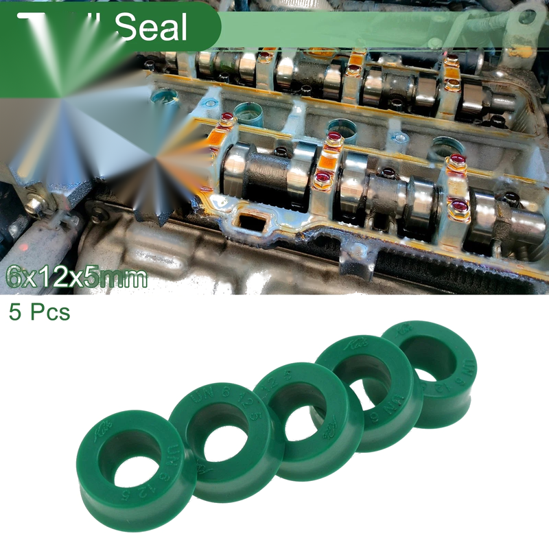 Make Model Oil Seal 6x12x5mm TPU High Pressure Green 5 pcs (2020–2024)
