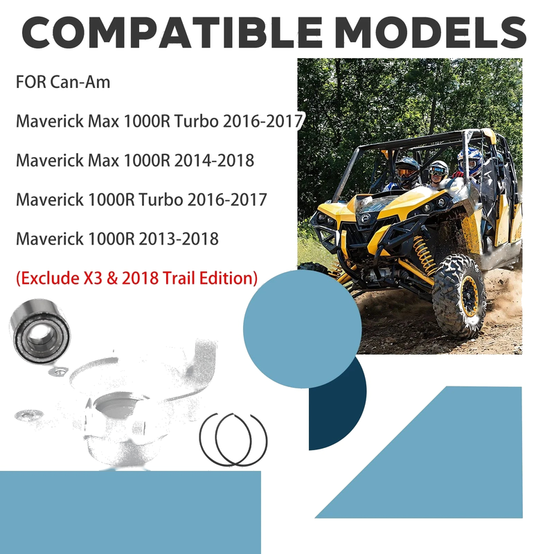 Can-Am Maverick 1000R Max / 1000R Turbo Rear Right Knuckle & Bearing (2016–2017)