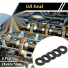 Oil Seal Rotary Shaft Seal NBR Rubber 25x52x7mm Black 5 pcs