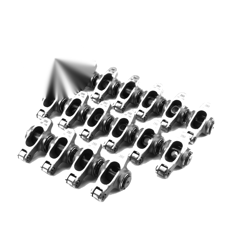 Chevy SBC 350 1.  1.6 Ratio 3/8" Stainless Steel Roller Rocker Arms