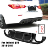 Infiniti Q50 (2014-2017) Glossy Black Rear Lower Bumper Diffuser Lip